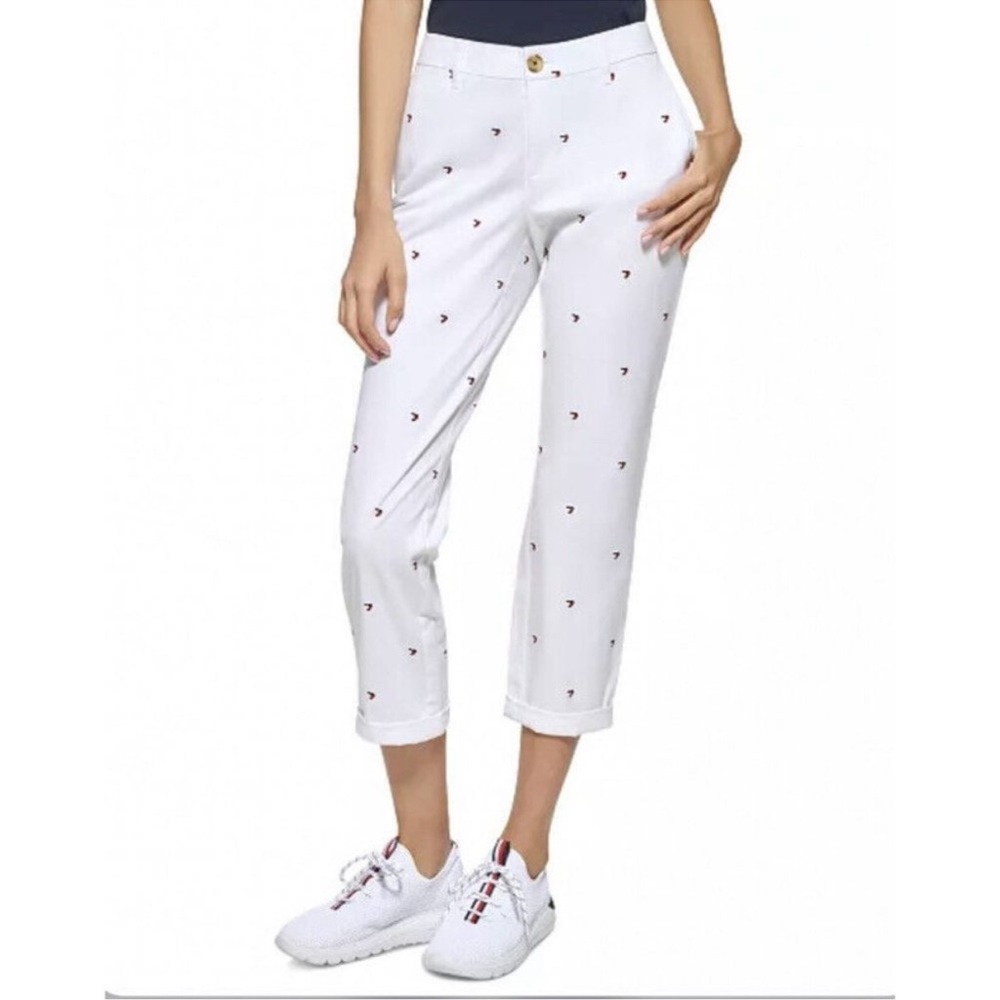 Tommy Hilfiger Hampton Heritage Chino Bright White Heart Flag Dot Print 16